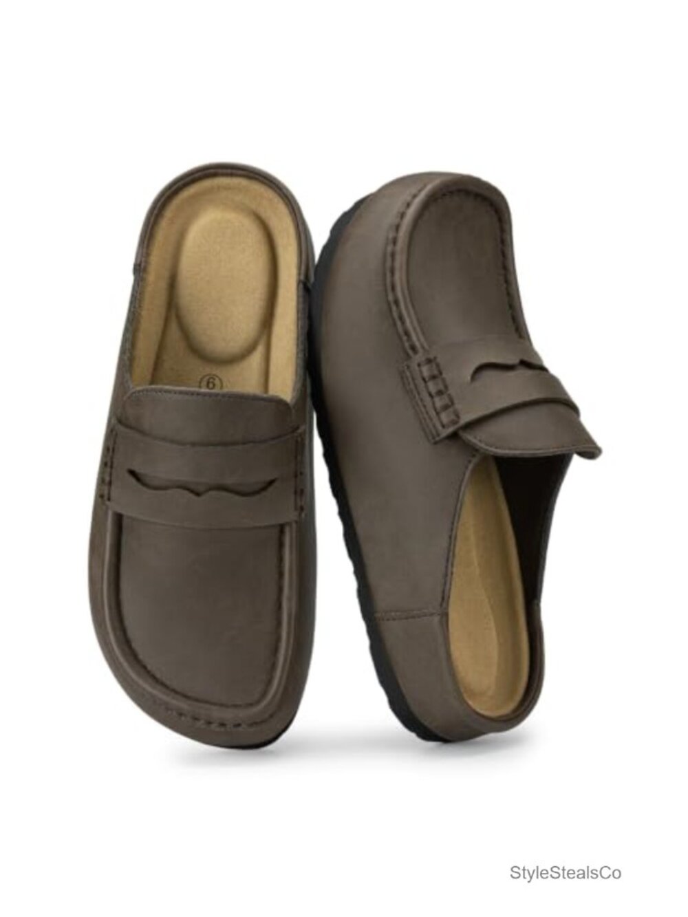 Women's Suede Clogs Slip On Mules with Arch Support